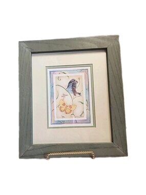 Paul Brent Pastel Butterflies Matte Signed Portrait 15" X 13" READ
